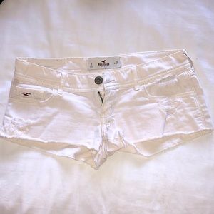 White short shorts, size 3 Hollister brand